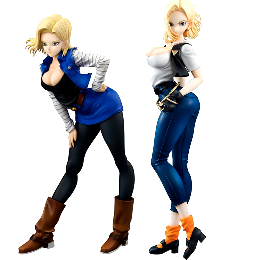 2 Type Dragon Ball Z Android 18 Lazuli Sexy Anime Action Figure Model Toys Doll for Birthday Gift